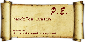 Padács Evelin névjegykártya